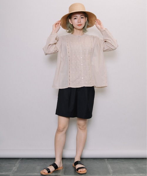 miniyu（ミニュウ）の「【NIMES】レースブラウス（シャツ/ブラウス・レディース・ホワイト/ベージュ・FREE）」の9枚目の写真