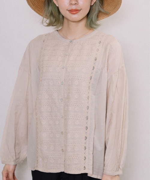 miniyu（ミニュウ）の「【NIMES】レースブラウス（シャツ/ブラウス・レディース・ホワイト/ベージュ・FREE）」の14枚目の写真