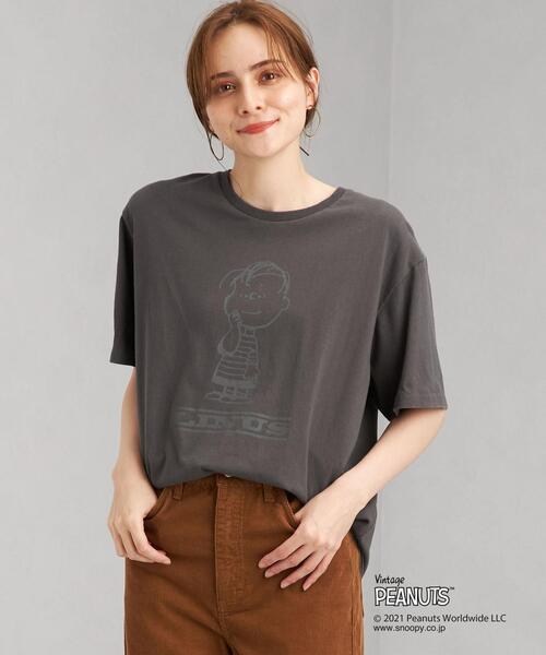 green label relaxing（グリーンレーベルリラクシング）の「【別注】＜PEANUTS × green label relaxing ＞ショートスリーブ Tシャツ（Tシャツ/カットソー・レディース・ブラック/ベージュ/オフホワイト・FREE）」の2枚目の写真