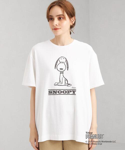 green label relaxing（グリーンレーベルリラクシング）の「【別注】＜PEANUTS × green label relaxing ＞ショートスリーブ Tシャツ（Tシャツ/カットソー・レディース・ブラック/ベージュ/オフホワイト・FREE）」の4枚目の写真