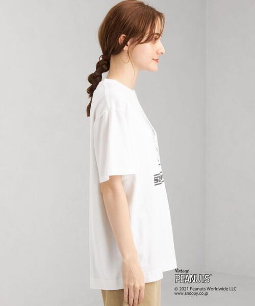 green label relaxing（グリーンレーベルリラクシング）の「【別注】＜PEANUTS × green label relaxing ＞ショートスリーブ Tシャツ（Tシャツ/カットソー・レディース・ブラック/ベージュ/オフホワイト・FREE）」の5枚目の写真