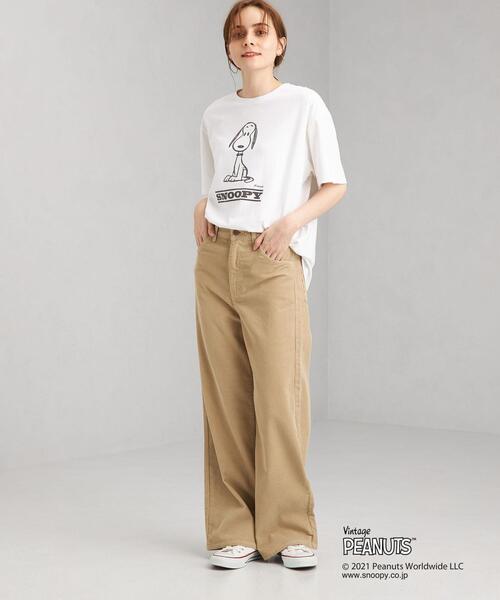 green label relaxing（グリーンレーベルリラクシング）の「【別注】＜PEANUTS × green label relaxing ＞ショートスリーブ Tシャツ（Tシャツ/カットソー・レディース・ブラック/ベージュ/オフホワイト・FREE）」の12枚目の写真