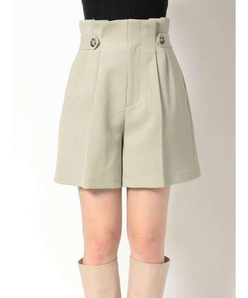 MERCURYDUO（マーキュリーデュオ）の「ウエストタックツイルショートパンツ（その他パンツ・レディース・ベージュ/ミント・FREE）」の12枚目の写真