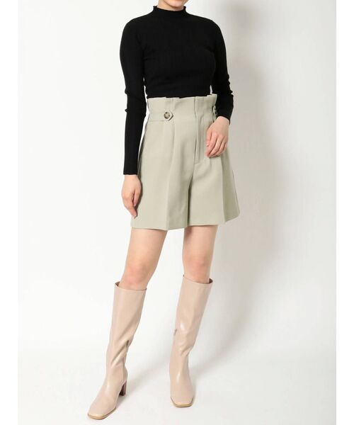 MERCURYDUO（マーキュリーデュオ）の「ウエストタックツイルショートパンツ（その他パンツ・レディース・ベージュ/ミント・FREE）」の18枚目の写真