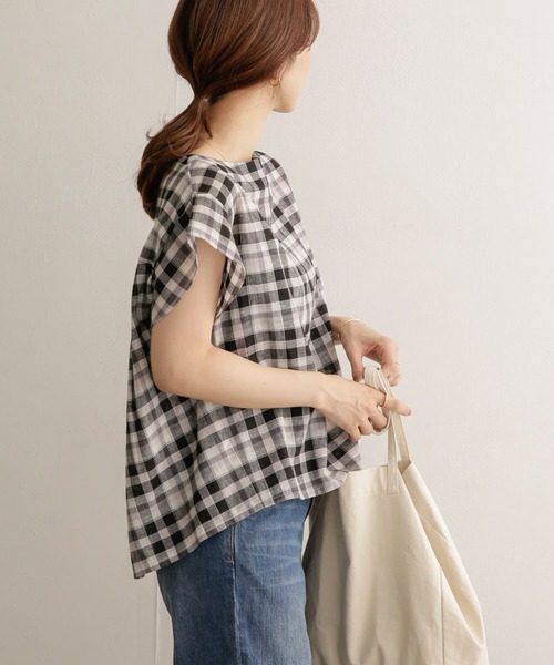 URBAN RESEARCH DOORS（アーバンリサーチドアーズ）の「チェック柄バックタックブラウス（シャツ/ブラウス・レディース・その他1/その他2・ONE）」の8枚目の写真