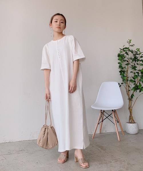 VANNIE U（ヴァニーユー）の「2WAYホックスリーブワンピース（ワンピース・レディース・ホワイト/イエロー・FREE）」の18枚目の写真