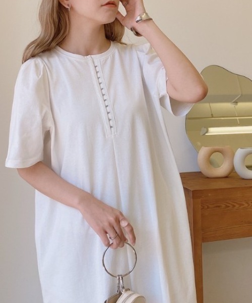 VANNIE U（ヴァニーユー）の「2WAYホックスリーブワンピース（ワンピース・レディース・ホワイト/イエロー・FREE）」の14枚目の写真