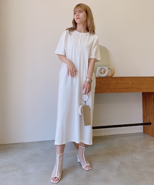 VANNIE U（ヴァニーユー）の「2WAYホックスリーブワンピース（ワンピース・レディース・ホワイト/イエロー・FREE）」の13枚目の写真