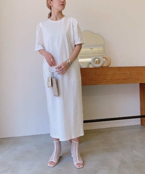 VANNIE U（ヴァニーユー）の「2WAYホックスリーブワンピース（ワンピース・レディース・ホワイト/イエロー・FREE）」の21枚目の写真