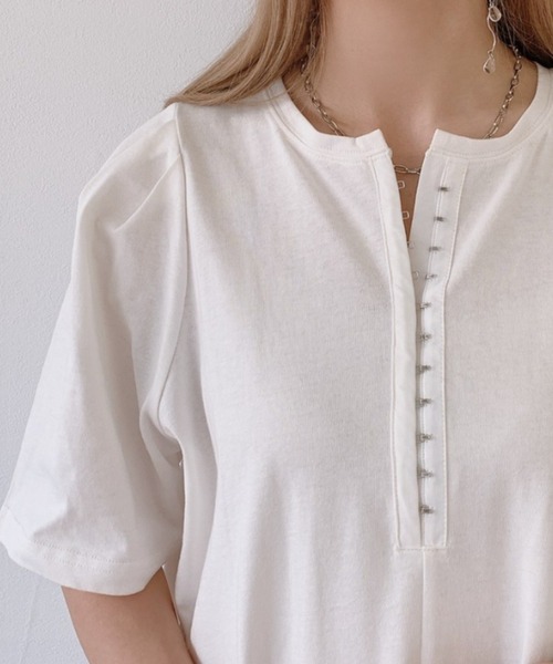 VANNIE U（ヴァニーユー）の「2WAYホックスリーブワンピース（ワンピース・レディース・ホワイト/イエロー・FREE）」の12枚目の写真