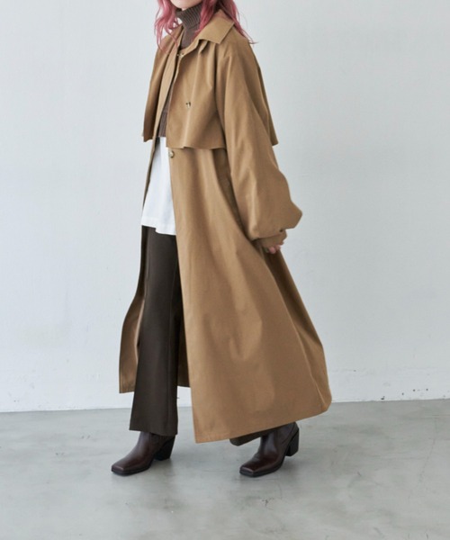 17HR（セブンティーンアワーズ）の「３wayトレンチコート【ユニセックス可】（トレンチコート・レディース・ブラック/ベージュ・FREE）」の7枚目の写真