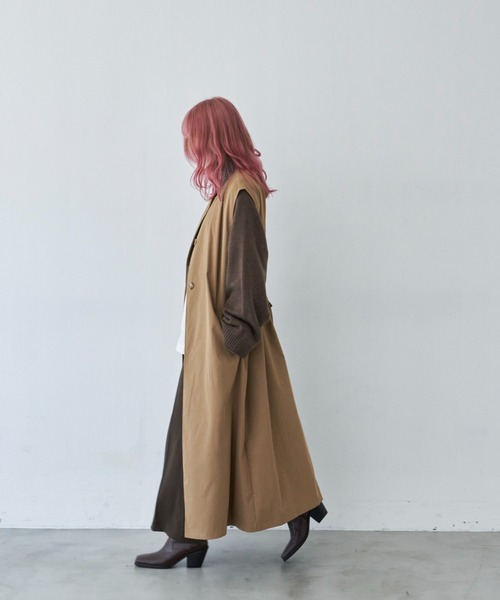 17HR（セブンティーンアワーズ）の「３wayトレンチコート【ユニセックス可】（トレンチコート・レディース・ブラック/ベージュ・FREE）」の9枚目の写真