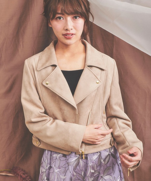 NOELA（ノエラ）の「ライダースジャケット（ライダースジャケット・レディース・ベージュ/ブラック/オフホワイト・FREE）」の3枚目の写真