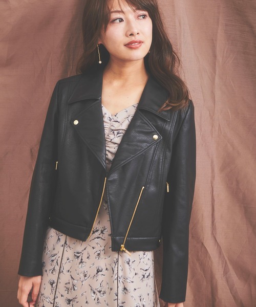 NOELA（ノエラ）の「ライダースジャケット（ライダースジャケット・レディース・ベージュ/ブラック/オフホワイト・FREE）」の6枚目の写真