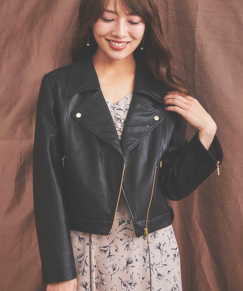 NOELA（ノエラ）の「ライダースジャケット（ライダースジャケット・レディース・ベージュ/ブラック/オフホワイト・FREE）」の7枚目の写真