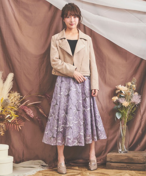 NOELA（ノエラ）の「ライダースジャケット（ライダースジャケット・レディース・ベージュ/ブラック/オフホワイト・FREE）」の9枚目の写真