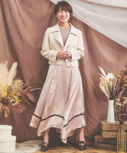 NOELA（ノエラ）の「ライダースジャケット（ライダースジャケット・レディース・ベージュ/ブラック/オフホワイト・FREE）」の13枚目の写真