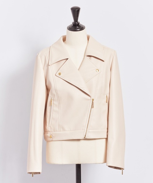 NOELA（ノエラ）の「ライダースジャケット（ライダースジャケット・レディース・ベージュ/ブラック/オフホワイト・FREE）」の21枚目の写真