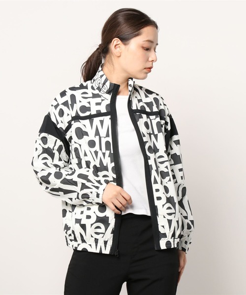 NEW BALANCE(ニューバランス)の「Relentless ストレッチウーブン プリンテッド ジャケット(ナイロンジャケット・レディース・ブラック×グレー/ブラック×ホワイト/ブルー系その他・SMALL/MEDIUM/LARGE/X-LARGE)」の3枚目の写真