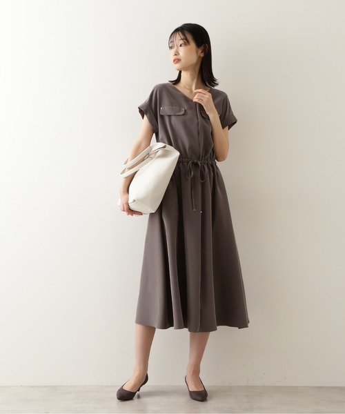 NATURAL BEAUTY BASIC（ナチュラルビューティーベーシック）の「ホーボーソフトトート（トートバッグ・レディース・グレー/オフホワイト/カーキ・ﾌﾘ-）」の10枚目の写真