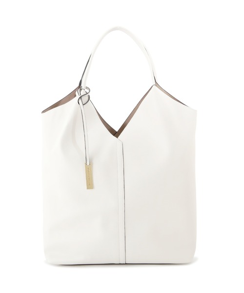 NATURAL BEAUTY BASIC（ナチュラルビューティーベーシック）の「ホーボーソフトトート（トートバッグ・レディース・グレー/オフホワイト/カーキ・ﾌﾘ-）」の6枚目の写真