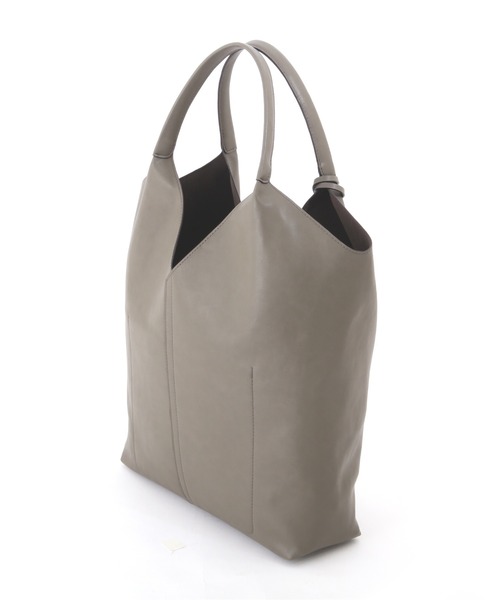 NATURAL BEAUTY BASIC（ナチュラルビューティーベーシック）の「ホーボーソフトトート（トートバッグ・レディース・グレー/オフホワイト/カーキ・ﾌﾘ-）」の12枚目の写真