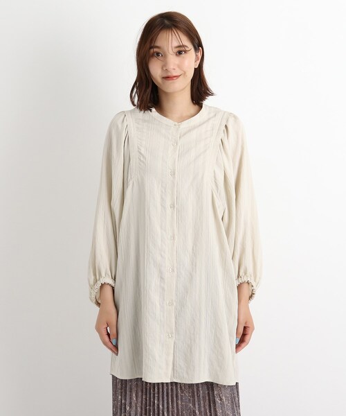 grove（グローブ）の「◆【S-LL】ウィングスリーブストライプシャツ（シャツ/ブラウス・レディース・アイボリー系2/ブラック/ライトパープル/ナチュラル・01/02/04/03）」の7枚目の写真