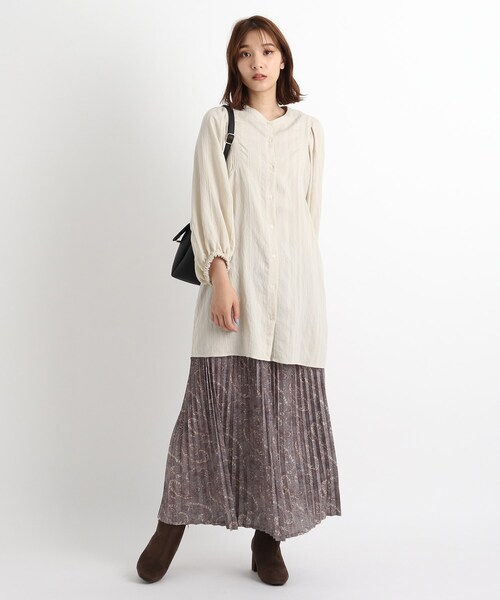 grove（グローブ）の「◆【S-LL】ウィングスリーブストライプシャツ（シャツ/ブラウス・レディース・アイボリー系2/ブラック/ライトパープル/ナチュラル・01/02/04/03）」の10枚目の写真