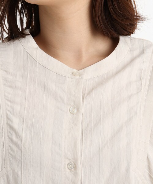 grove（グローブ）の「◆【S-LL】ウィングスリーブストライプシャツ（シャツ/ブラウス・レディース・アイボリー系2/ブラック/ライトパープル/ナチュラル・01/02/04/03）」の8枚目の写真