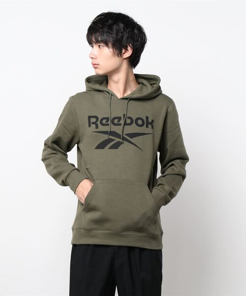 Reebok(リーボック)の「トレーニング エッセンシャルズ ビッグ ロゴ フーディー / Training Essentials Big Logo Hoodie(パーカー・メンズ・ブラック/レッド/ヘザーグレー/アーミー/ブラック×ブルー・SMALL/MEDIUM/LARGE/X-LARGE/XX-LARGE/X-SMALL/XXX-LARGE)」の22枚目の写真