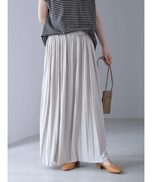 AMERICAN HOLIC（アメリカンホリック）の「カットプリーツスカート（スカート・レディース・グレイッシュベージュ/ブルーグリーン/チャコールグレー・M/L）」の16枚目の写真