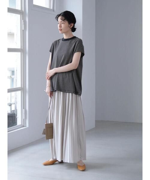 AMERICAN HOLIC（アメリカンホリック）の「カットプリーツスカート（スカート・レディース・グレイッシュベージュ/ブルーグリーン/チャコールグレー・M/L）」の17枚目の写真