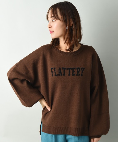 INTERPLANET（インタープラネット）の「【ＷＥＢ限定】ＦＬＡＴＴＥＲＹジャガードニット（ニット/セーター・レディース・ブラウン/ブラック/オフホワイト・FREE）」の3枚目の写真