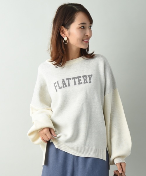 INTERPLANET（インタープラネット）の「【ＷＥＢ限定】ＦＬＡＴＴＥＲＹジャガードニット（ニット/セーター・レディース・ブラウン/ブラック/オフホワイト・FREE）」の2枚目の写真