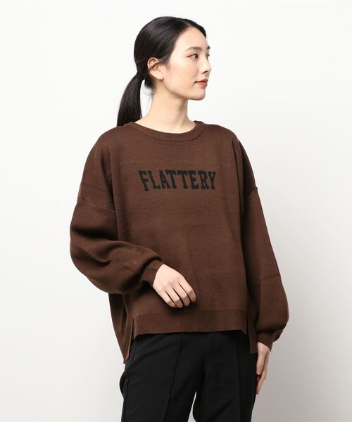 INTERPLANET（インタープラネット）の「【ＷＥＢ限定】ＦＬＡＴＴＥＲＹジャガードニット（ニット/セーター・レディース・ブラウン/ブラック/オフホワイト・FREE）」の10枚目の写真