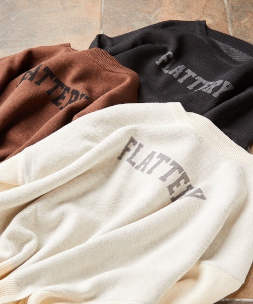 INTERPLANET（インタープラネット）の「【ＷＥＢ限定】ＦＬＡＴＴＥＲＹジャガードニット（ニット/セーター・レディース・ブラウン/ブラック/オフホワイト・FREE）」の7枚目の写真