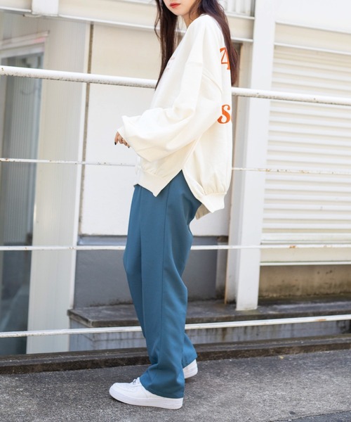 WEGO（ウィゴー）の「WEGO/【WEB限定】バルーンシルエットロゴスウェット（スウェット・レディース・杢グレー/ネイビー/アイボリー/ホワイト/ホワイト系その他/ダークグリーン・FREE）」の16枚目の写真