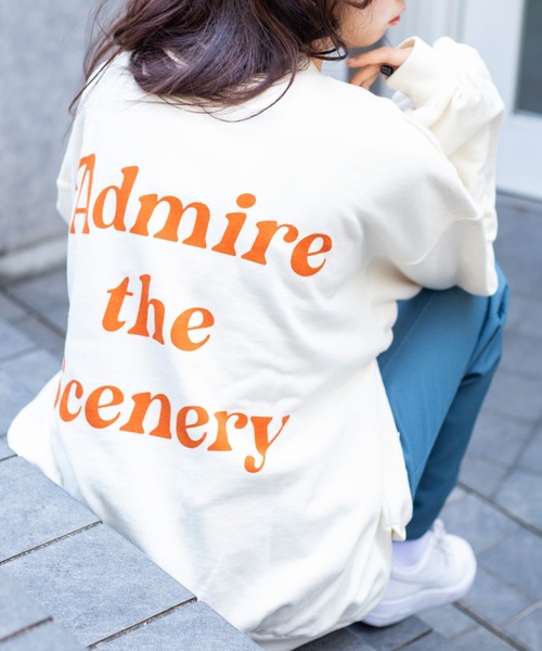 WEGO（ウィゴー）の「WEGO/【WEB限定】バルーンシルエットロゴスウェット（スウェット・レディース・杢グレー/ネイビー/アイボリー/ホワイト/ホワイト系その他/ダークグリーン・FREE）」の19枚目の写真