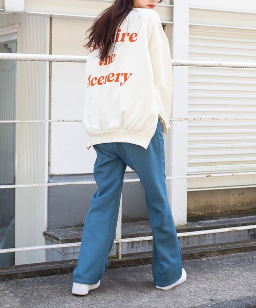 WEGO（ウィゴー）の「WEGO/【WEB限定】バルーンシルエットロゴスウェット（スウェット・レディース・杢グレー/ネイビー/アイボリー/ホワイト/ホワイト系その他/ダークグリーン・FREE）」の17枚目の写真