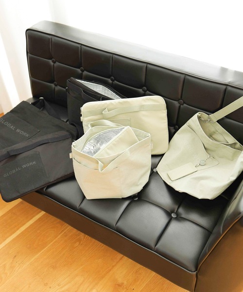 GLOBAL WORK（グローバルワーク）の「MYSTYLE 保冷ランチBAG/959104（エコバッグ/サブバッグ・レディース・ブラック/オフホワイト/ライトグリーン・FREE）」の4枚目の写真
