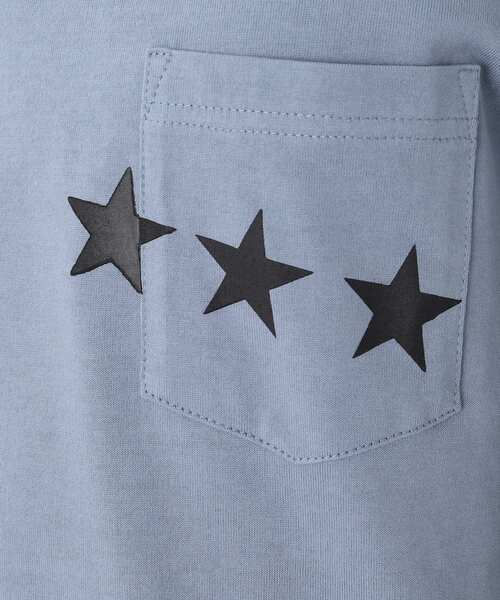 BASECONTROL（ベースコントロール）の「◆吸水速乾 ポケットスタープリント 長袖Tシャツ（Tシャツ/カットソー・メンズ・ライトブルー/ネイビー/ピンク系/アイボリー/ブラック・03/02/01/04）」の19枚目の写真