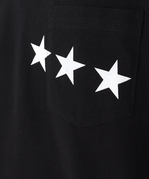 BASECONTROL（ベースコントロール）の「◆吸水速乾 ポケットスタープリント 長袖Tシャツ（Tシャツ/カットソー・メンズ・ライトブルー/ネイビー/ピンク系/アイボリー/ブラック・03/02/01/04）」の21枚目の写真