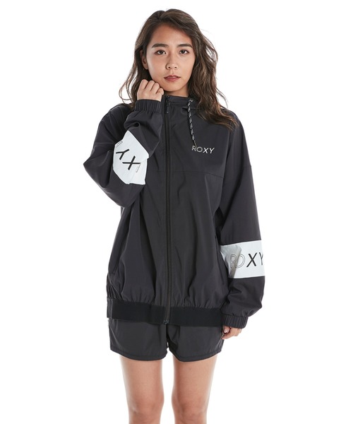 ROXY（ロキシー）の「ZEPHYR JACKET/ロキシー撥水ナイロンジャケット（ブルゾン・レディース・ブラック/パープル・MEDIUM/LARGE/SMALL）」の4枚目の写真
