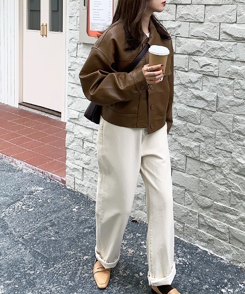 ABYS（アビス）の「フェイクレザーショートブルゾン（ブルゾン・レディース・ブラック/ブラウン・FREE）」の20枚目の写真