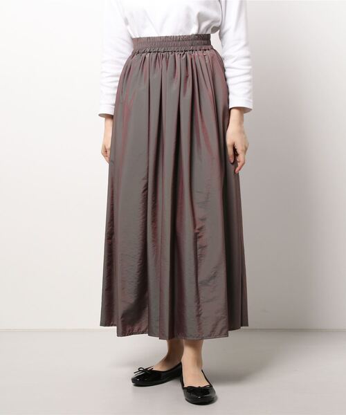 ENNEA（エンネア）の「【帯電防止＆撥水加工】グリッターギャザーロングスカート（スカート・レディース・ブラウン/パープル/グリーン・38）」の11枚目の写真