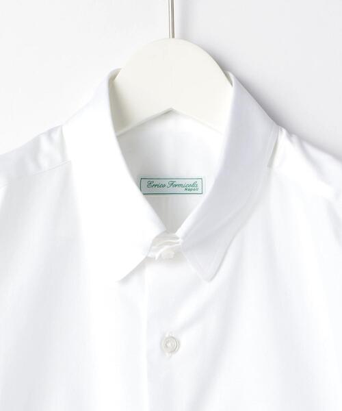 ERRICO FORMICOLA（エッリコフォルミコラ）の「＜Errico Formicola（エリコ フォルミコラ）＞オックス タブカラー シャツ（ビジネスシャツ・メンズ・ホワイト・37cm/39cm/40cm/41cm/42cm/38cm）」の4枚目の写真