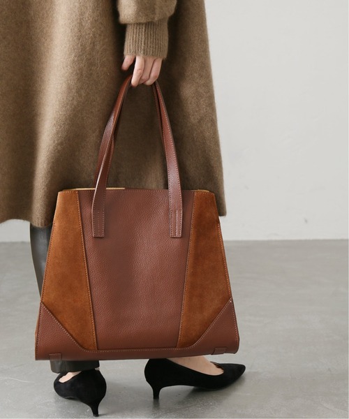 La TOTALITE(ラトータリテ)の「【MILOS/ミロス】 スエードコンビトートBAG◆(トートバッグ・レディース・ブラウン/ベージュ・FREE)」の2枚目の写真