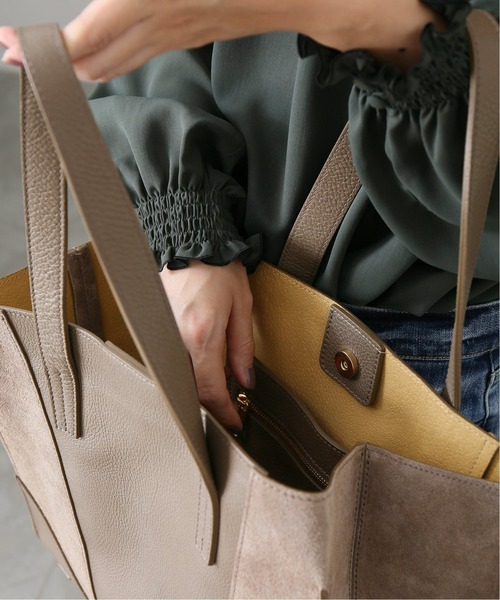 La TOTALITE(ラトータリテ)の「【MILOS/ミロス】 スエードコンビトートBAG◆(トートバッグ・レディース・ブラウン/ベージュ・FREE)」の15枚目の写真