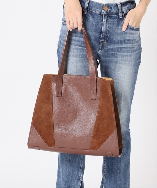 La TOTALITE(ラトータリテ)の「【MILOS/ミロス】 スエードコンビトートBAG◆(トートバッグ・レディース・ブラウン/ベージュ・FREE)」の4枚目の写真