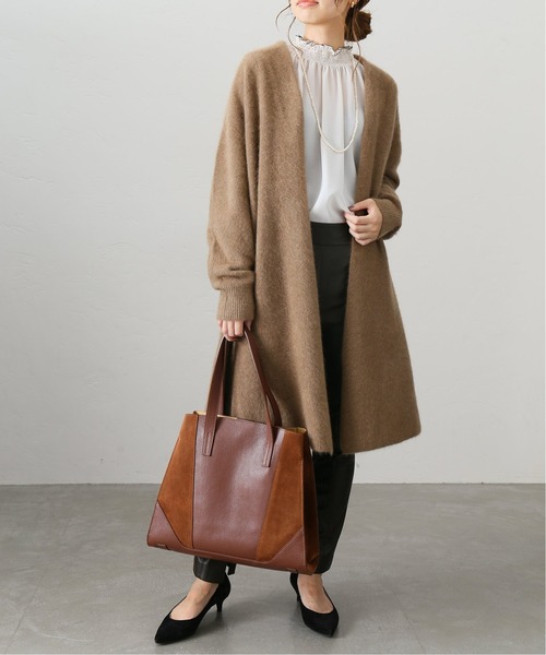 La TOTALITE(ラトータリテ)の「【MILOS/ミロス】 スエードコンビトートBAG◆(トートバッグ・レディース・ブラウン/ベージュ・FREE)」の6枚目の写真